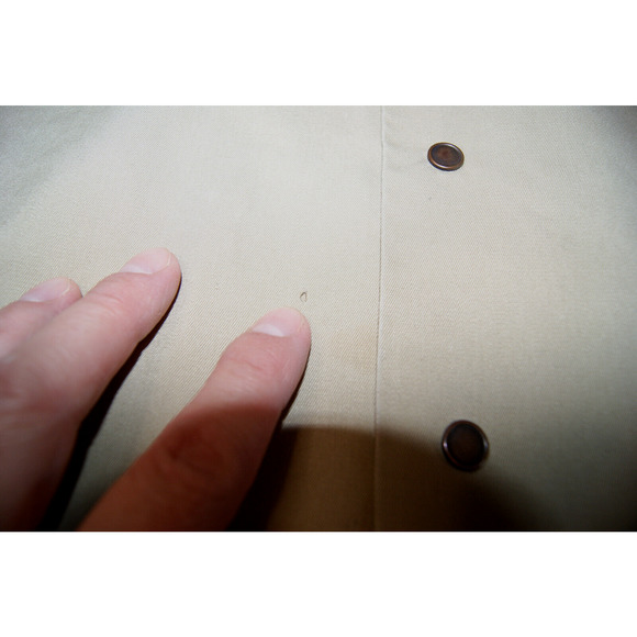 Vintage Oshkosh Best-Prest Tan Mens XL Long Sleeve Snap Button Work Shirt Stains - Picture 10 of 16